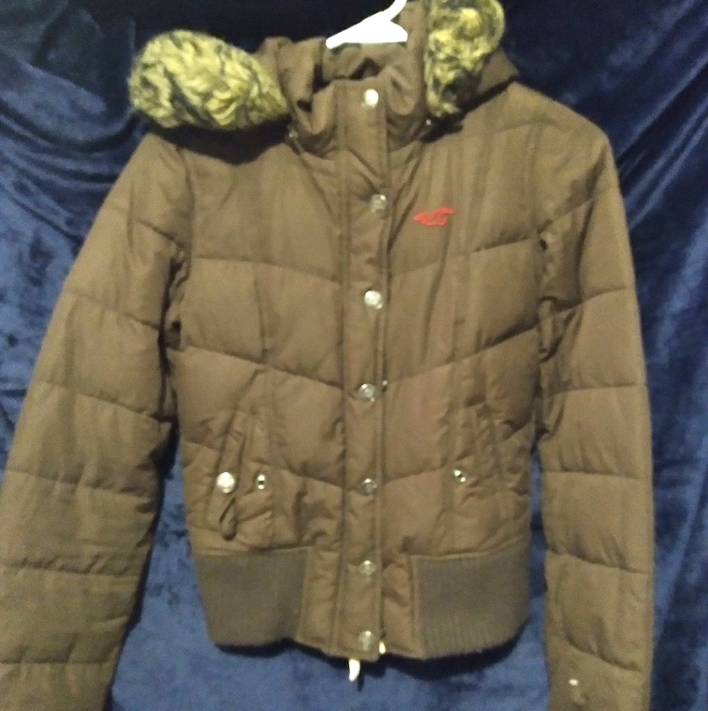 Brown puff jacket